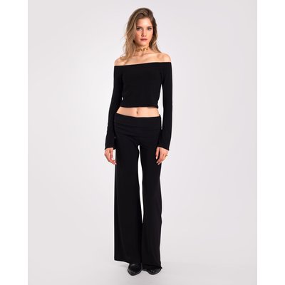 Pantalon droit avec pièce de taille drapée BACK TO NIGHTS THE-ARE
