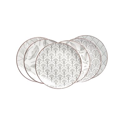 Lot de 6 petites assiettes à dessert, SASEBO ARTIME