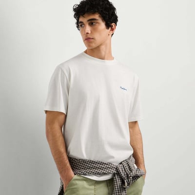 T-Shirt Coupe Regular Avec Logo Brodé PEPE JEANS