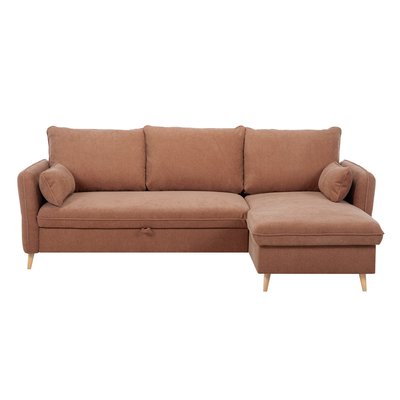 Canapé d'angle convertible réversible avec coffre en tissu 3-4 places DRISS MILIBOO