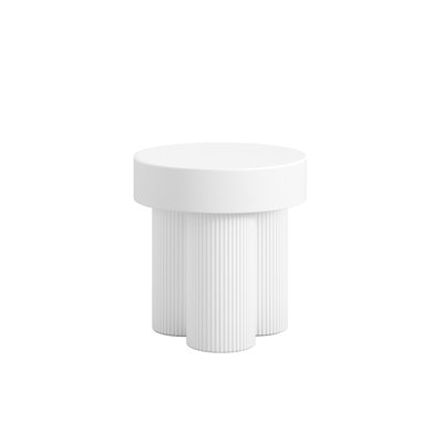 Yuki Side Table with Reeded Base SO'HOME