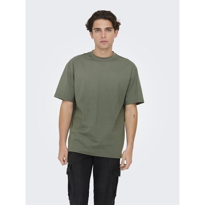 T-shirt larga com gola redonda ONLY & SONS