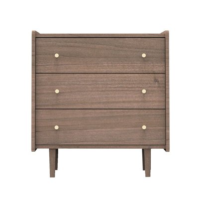 Commode 3 tiroirs bois et boutons métal SAUTHON