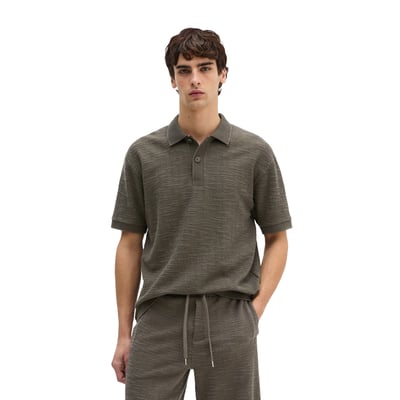 Poloshirt loose aus weichem Bouclé-Jersey MARC O'POLO