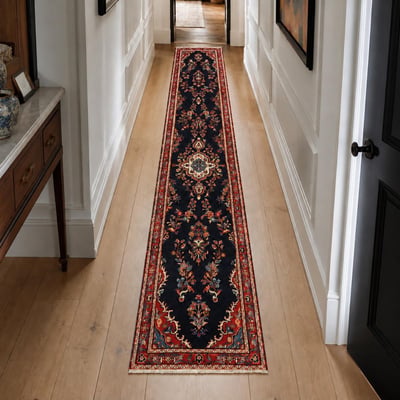 Tapis d'orient, motif oriental en laine naturelle, HAMADAN 181 UN AMOUR DE TAPIS
