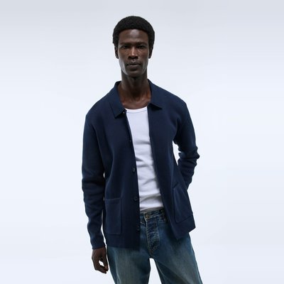 Gilet col polo en coton MONOPRIX