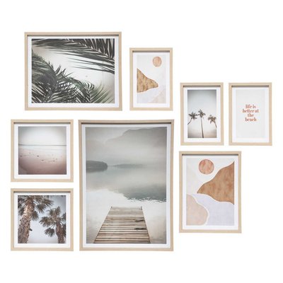 Lot de 8 affiches Paysage sous cadres ATMOSPHERA
