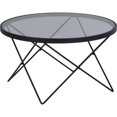 Table basse ronde READRA en verre fumé RECOLLECTION