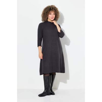 Robe en maille, manches 3/4 et col montant ULLA POPKEN