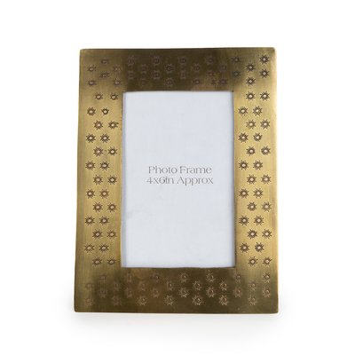 4x6" Sunburst Etched Metal Photo Frame SO'HOME