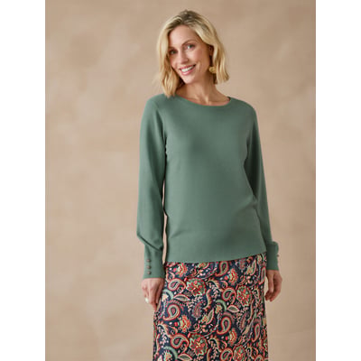 Pull boutons-bijoux aux manches DAXON