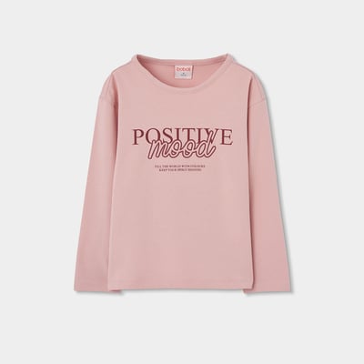 T-shirt fille imprimé Positive Mood BOBOLI