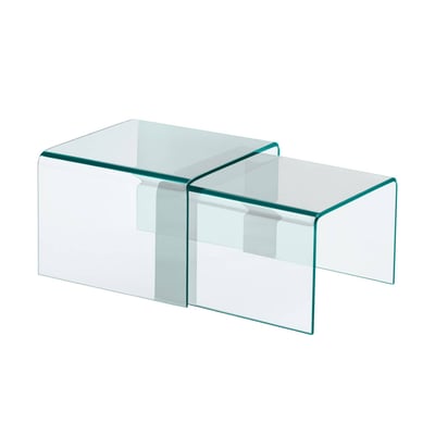 Tables gigognes rectangulaire et carrée verre trempée GLINTZ SWEEEK