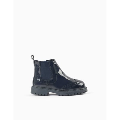 Bottines Chelsea vernies avec détails brogue ZIPPY