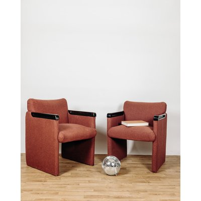 Fauteuil lie de vin Jakob N°23 - Bon état DEBONGOUT