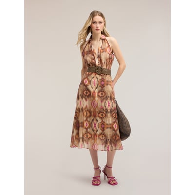 Robe chemisier à imprimé ikat MOTIVI