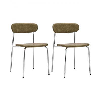 Lot de 2 chaises chromées Pova HOUSE DOCTOR
