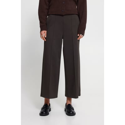 Pantalon cropped à jambes larges, taille haute ICHI