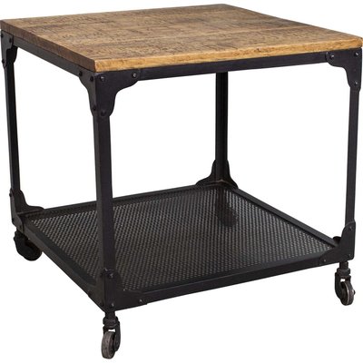 Table basse carrée avec roulettes Indus 50 x 50 cm ANTIC LINE CRÉATIONS