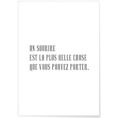 Affiche 'Un sourire est la seule chose...' L'AFFICHERIE