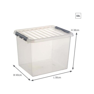 Boîte de rangement en plastique Q-line 52 litres JARDINDECO