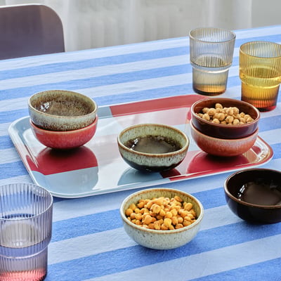 Bandeja bicolor con estampado gráfico, talla L, TABAKA LA REDOUTE INTERIEURS