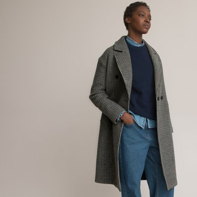 Manteau masculin à carreaux Signature, 70% laine LA REDOUTE COLLECTIONS