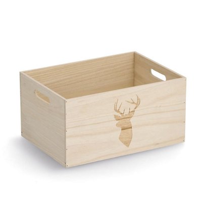 Boite bois rangement  Deer ZELLER PRESENT