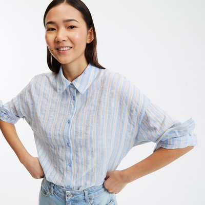 Chemise rayée, oversize, manches longues LA REDOUTE COLLECTIONS