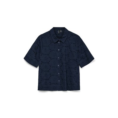 Chemisier manches courtes, broderies anglaises VERO MODA