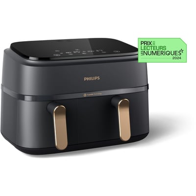 Airfryer NA352/00 Friteuse sans huile double panier Noir/Doré, Série 3000 9L (3+6L) PHILIPS