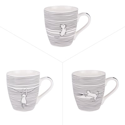 Tasse Filo cats 23 cl (lot de 3) - FILO CATS TREND'UP