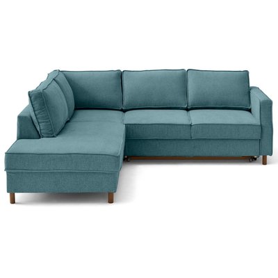 Canapé d'Angle Convertible en Tissu velours relief 5 places - JAKE LISA DESIGN