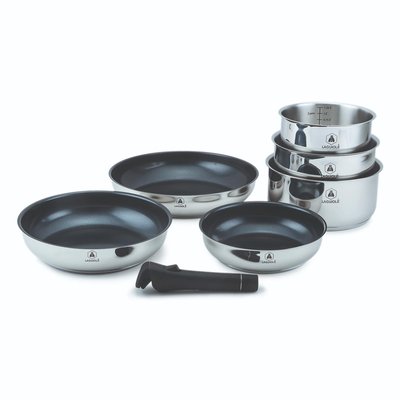 Set de 7 pièces inox amovible antiadhésif - "Réactif" LAGUIOLE CUISSON
