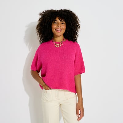 Pull manches courtes col rond GRAIN DE MALICE