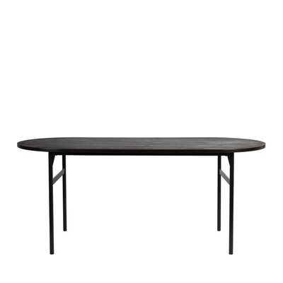 Table à manger 6 personnes ovale en bois et métal - Marcio DRAWER