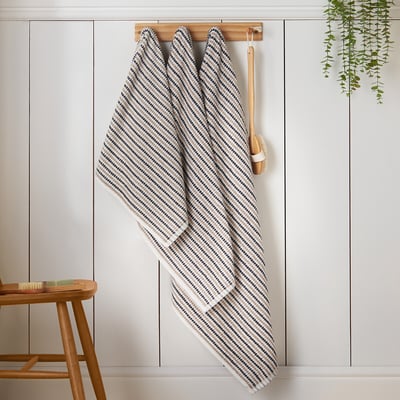 Rice Weave Stripe Bath Towel CATHERINE LANSFIELD