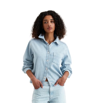 Blouse en jean relaxed cropped fabriqué avec de la fibre orange MARC O’POLO DENIM