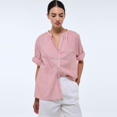 Chemise manches trois quarts rayée en coton BIO GOTS MONOPRIX