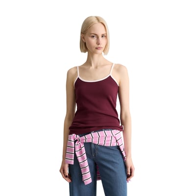 Top structuré slim en pur coton bio MARC O’POLO DENIM