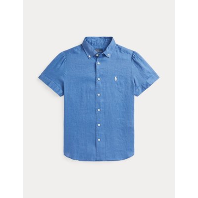 Camisa de lino, manga corta, detalles fruncidos POLO RALPH LAUREN