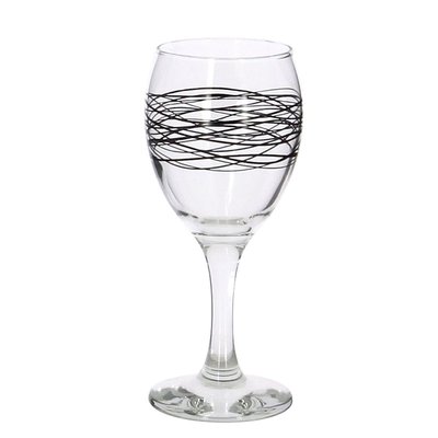 Lot de 6 verres à pied en verre 20,5cl, SERPENTIN NOVASTYL