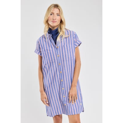 Robe chemise rayée en coton et lin ARMOR-LUX