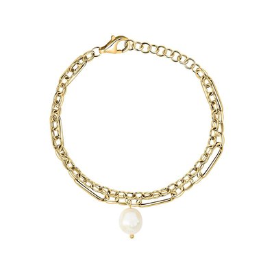 Bracelet en acier et perle synthétique CLEOR
