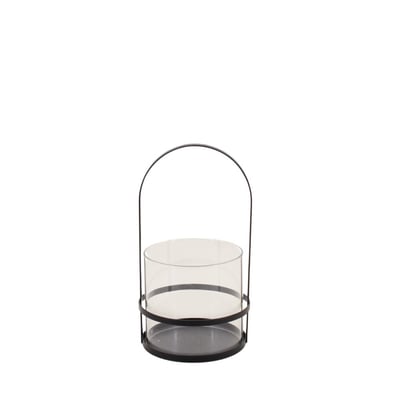 Lanterne en métal et verre 20x10cm ORNAMI
