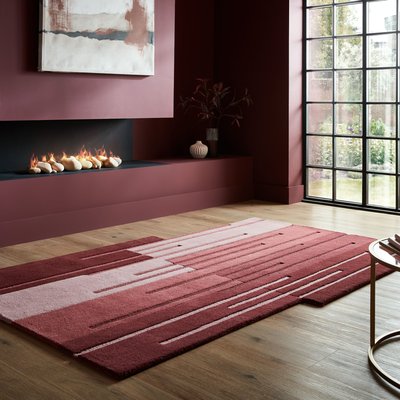 Tapis rouge en laine SPLIT OMBRE FLAIR RUGS