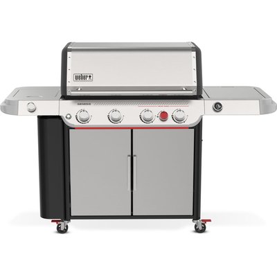 Barbecue gaz Genesis SP-435 4 brûleurs réchaud latéral thermomètre digital sur chariot, 86x48 cm WEBER