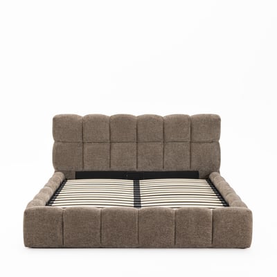 Lit coffre en tissu 160x200cm- ROMY DRAWER