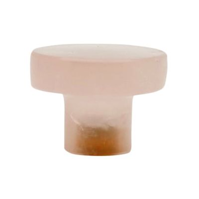 Bouton De Meuble Galet En Quartz Rose 28 X 21 Mm MADAGASCAR ARTS