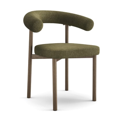 Lot de 2 chaises en tissu tramé toucher doux HARPER SIA HOME